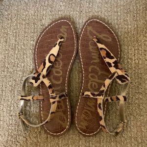 Sam Edelman- leopard print sandals, perfect condition!